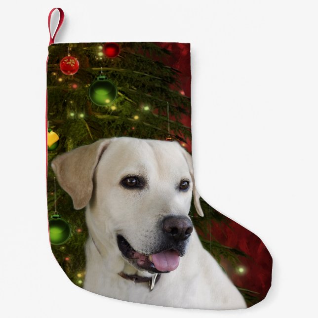 Yellow lab Christmas Small Christmas Stocking (Front)