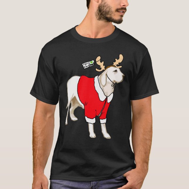 Yellow Lab Christmas T-Shirt (Front)