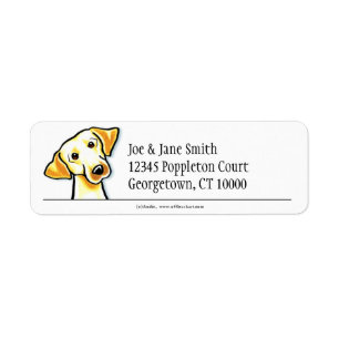 Yellow Lab Clean & Simple Return Address Label