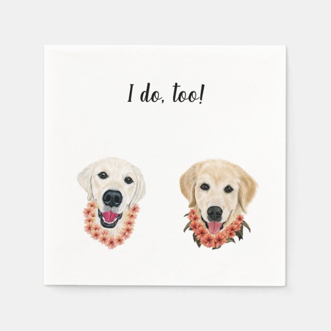 Yellow Lab Custom Cocktail Napkin (Front)