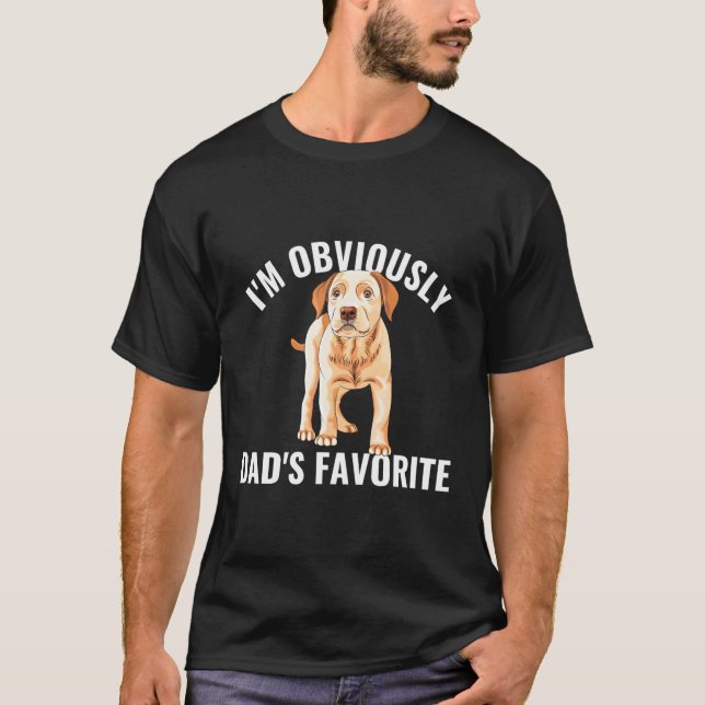 Yellow Lab Dad Favourite Labrador Retriever T-Shirt (Front)