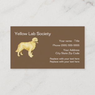 Yellow Lab Dog Breed Business Card