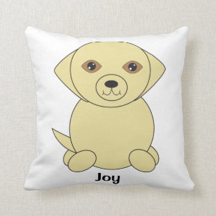 Yellow Lab Dog Cute Personalise Cushion