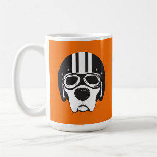 Yellow Lab Dog in Helmet & Goggles Biker Coffee Mug