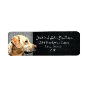 Yellow Lab Dog Return Address Animal Cute Label