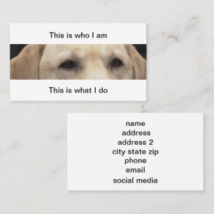 yellow lab eyes business card