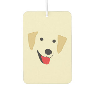 Yellow Lab Face Car Air Freshener