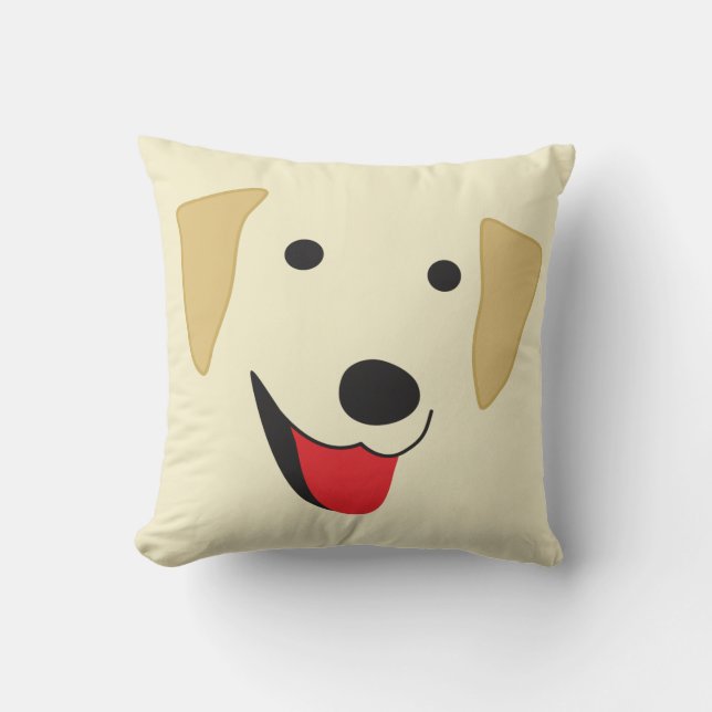 Yellow Lab Face Cushion (Front)