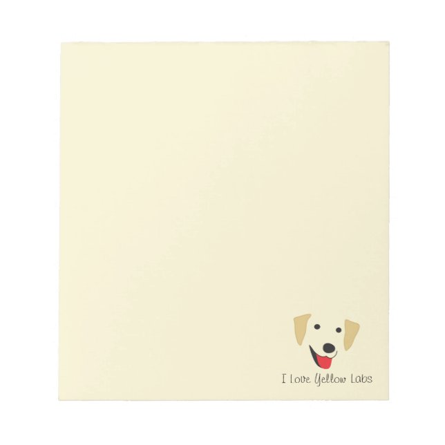 Yellow Lab Face Notepad (Front)