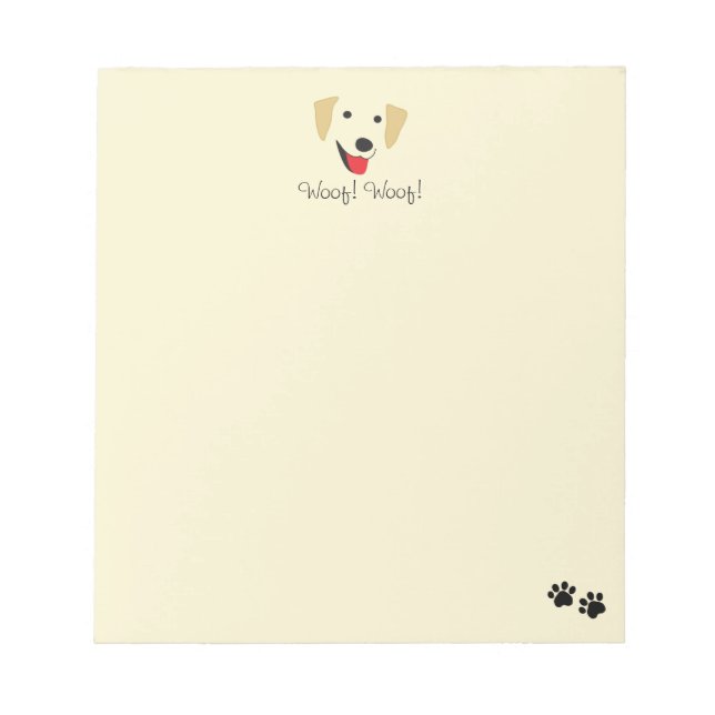 Yellow Lab Face Notepad (Front)