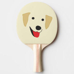 Yellow Lab Face Ping Pong Paddle