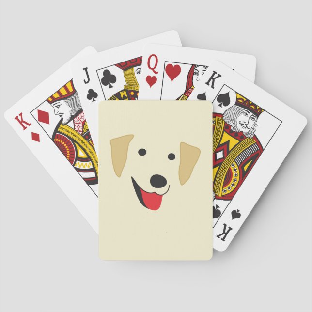 Yellow Lab Face Playing Cards (Back)