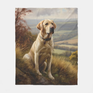 Yellow Lab Fleece Blanket
