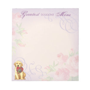 Yellow Lab Heart Mum Notepad
