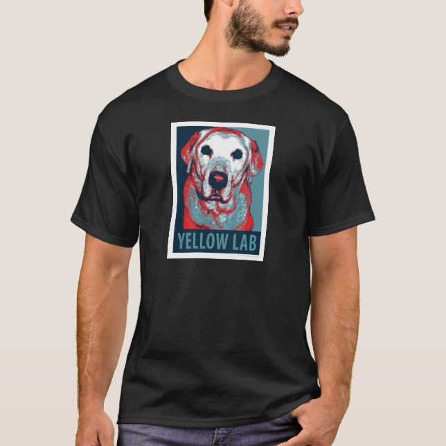Yellow Lab Hope Political Parody Design T-Shirt (Front)