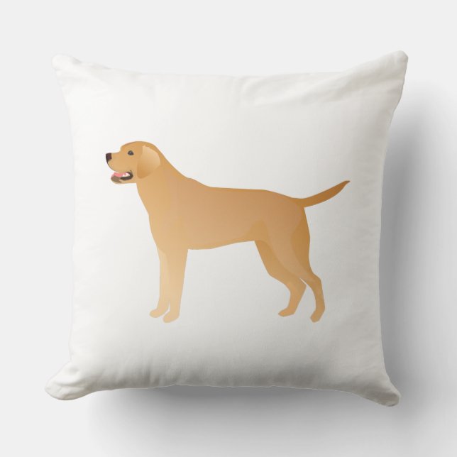Yellow Lab - Labrador Retriever Breed Silhouette Cushion (Front)