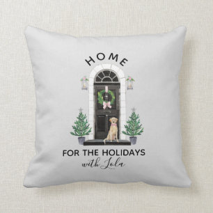 Yellow Lab Labrador Retriever Holiday Christmas Cushion