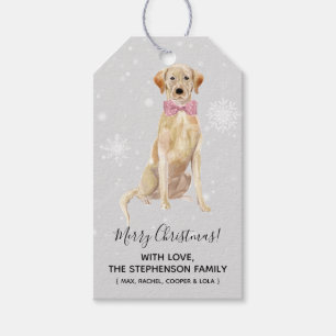 Yellow Lab Labrador Retriever Holiday Christmas Gift Tags