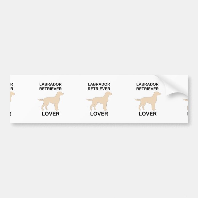 yellow lab lover bumper sticker (Front)
