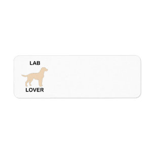 yellow lab lover return address label