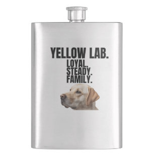 Yellow Lab Loyalty Stainless Steel Flask