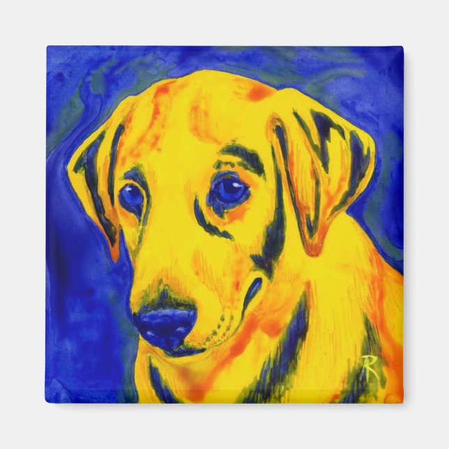 Yellow Lab Magnet - "Archie" (Front)