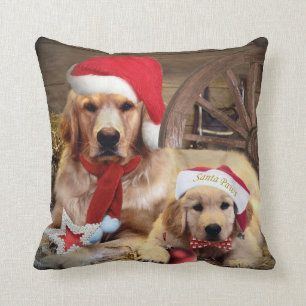 Yellow Lab Merry Christmas Holiday Pillows