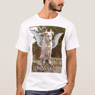 Yellow Lab mix with angel wings and devil horns T-Shirt