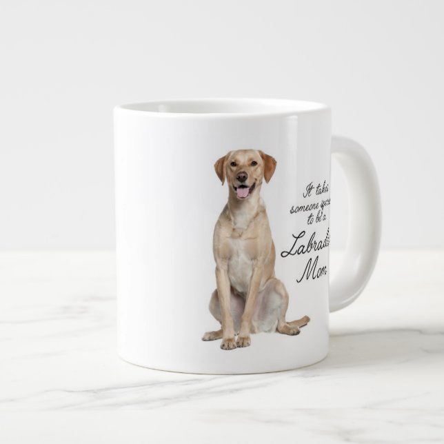 Yellow Lab Mum Jumbo Mug (Front Right)
