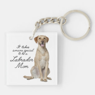 Yellow Lab Mum Keychain
