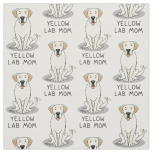 Yellow Lab Mum (Labrador Retriever Mum) Cute Dog Fabric