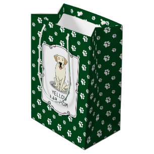 Yellow Lab Mum Labrador Retriever Mum Cute Dog Mum Medium Gift Bag