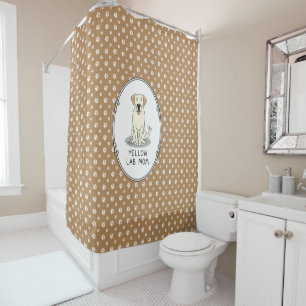 Yellow Lab Mum Labrador Retriever Mum Cute Dog Mum Shower Curtain