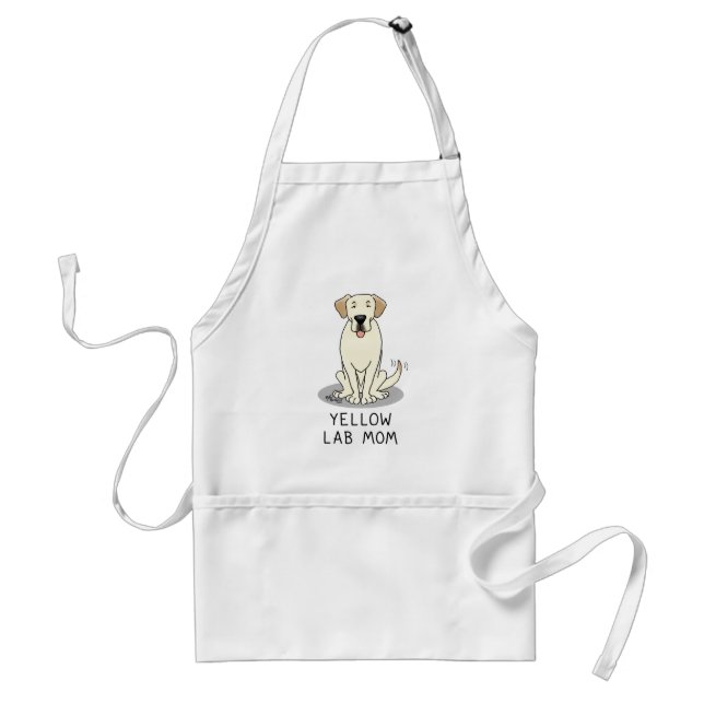 Yellow Lab Mum (Labrador Retriever Mum) Cute Dog Standard Apron (Front)
