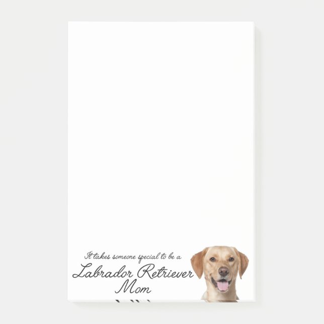 Yellow Lab Mum Post-It Notes (Front)