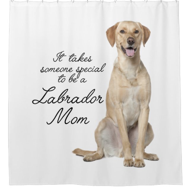 Yellow Lab Mum Shower Curtain (Front)