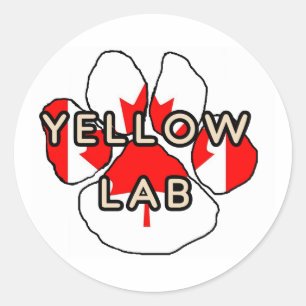 Yellow Lab Name Paw Labrador Retriever Classic Round Sticker
