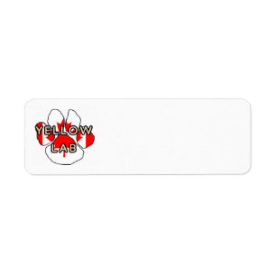 Yellow Lab Name Paw Labrador Retriever Return Address Label