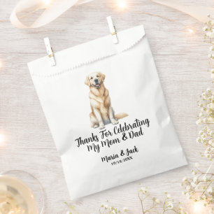 Yellow Lab Personalised Pet Wedding Cocktail Favour Bag