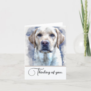 Yellow Lab Personalised Thinking Of You Note Card