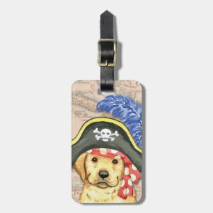 Yellow Lab Pirate Luggage Tag