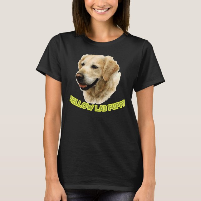 Yellow Lab Puppy Dog T-Shirt (Front)