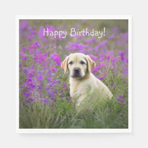 Yellow Lab Puppy Napkin