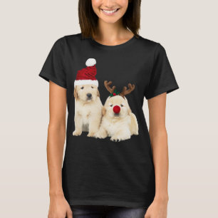 Yellow Lab Puppy Santa Image Funny Dog Christmas G T-Shirt