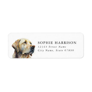 Yellow Lab Return Address Labels