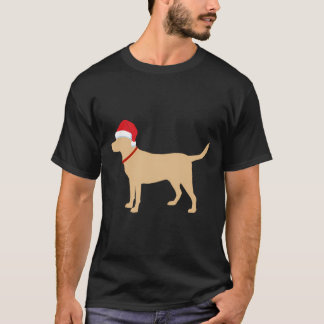 Yellow Lab Santa Hat Cute Labrador Christmas Gift T-Shirt