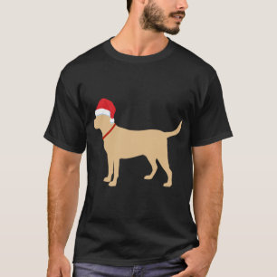 Yellow Lab Santa Hat Cute Labrador Christmas T-Shirt