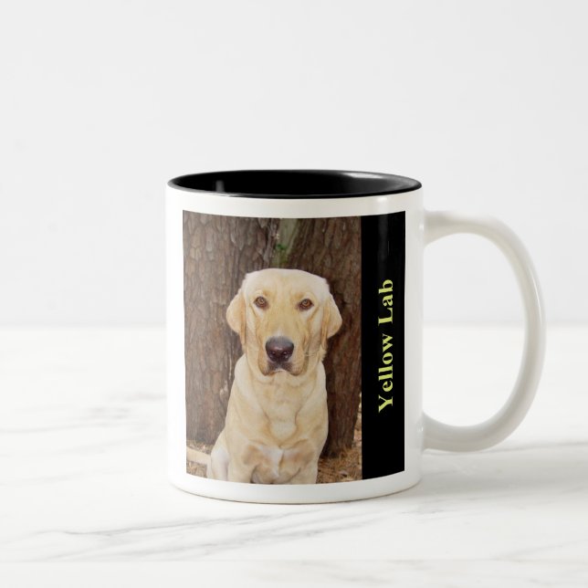 Yellow Lab Two-Tone Coffee Mug (Right)