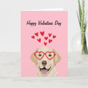 Yellow Lab - valentines love card - dog love
