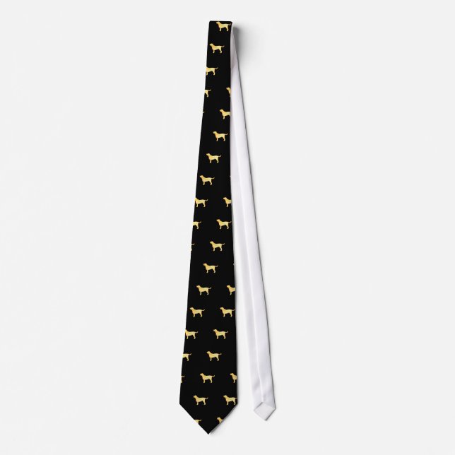 Yellow Lab Watercolor Design Tie (Front)